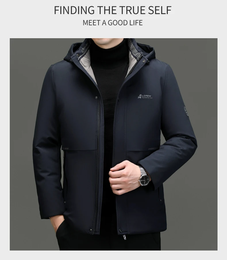 Top Grade Thick Fashion Casual Warm Outerwear Designer Hooded Winter Parka Coat Mens Newest Jacket Windbreaker Mens Clothes