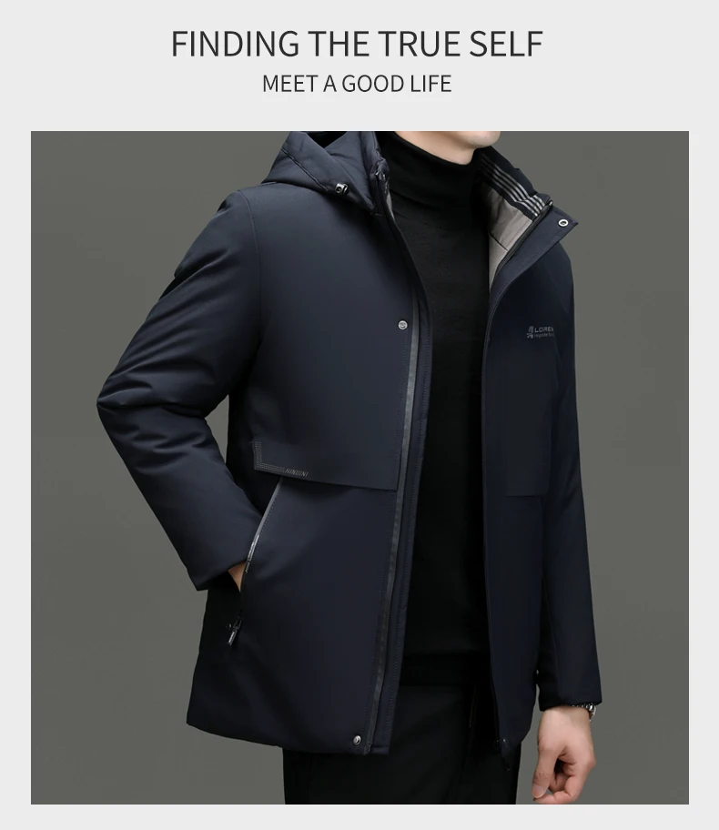 Top Grade Thick Fashion Casual Warm Outerwear Designer Hooded Winter Parka Coat Mens Newest Jacket Windbreaker Mens Clothes