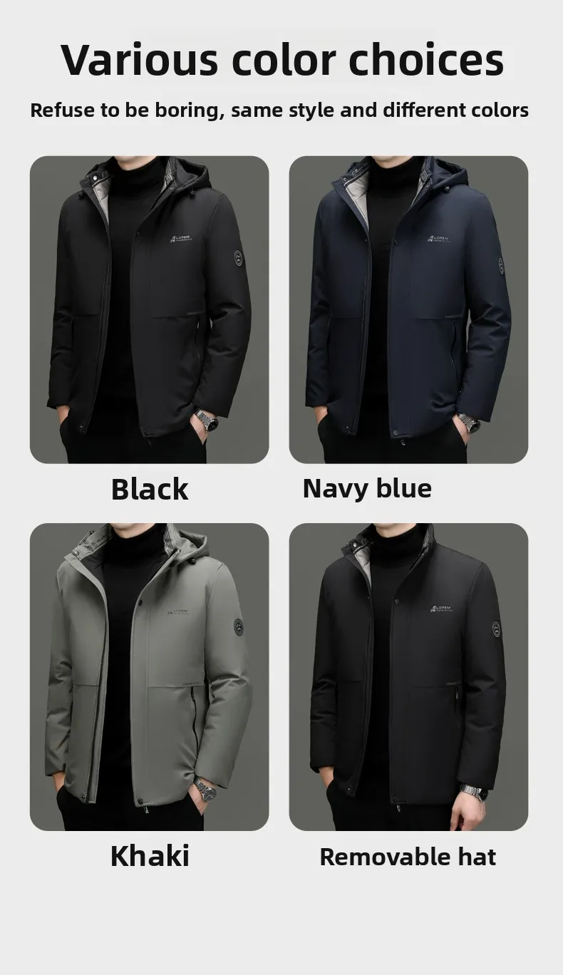 Top Grade Thick Fashion Casual Warm Outerwear Designer Hooded Winter Parka Coat Mens Newest Jacket Windbreaker Mens Clothes
