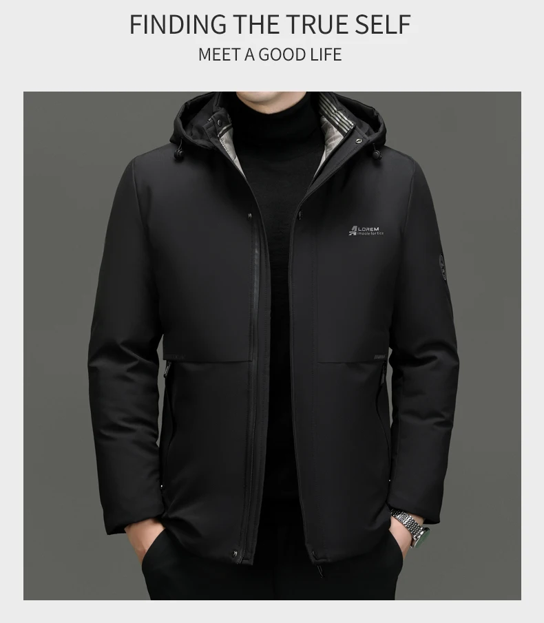 Top Grade Thick Fashion Casual Warm Outerwear Designer Hooded Winter Parka Coat Mens Newest Jacket Windbreaker Mens Clothes