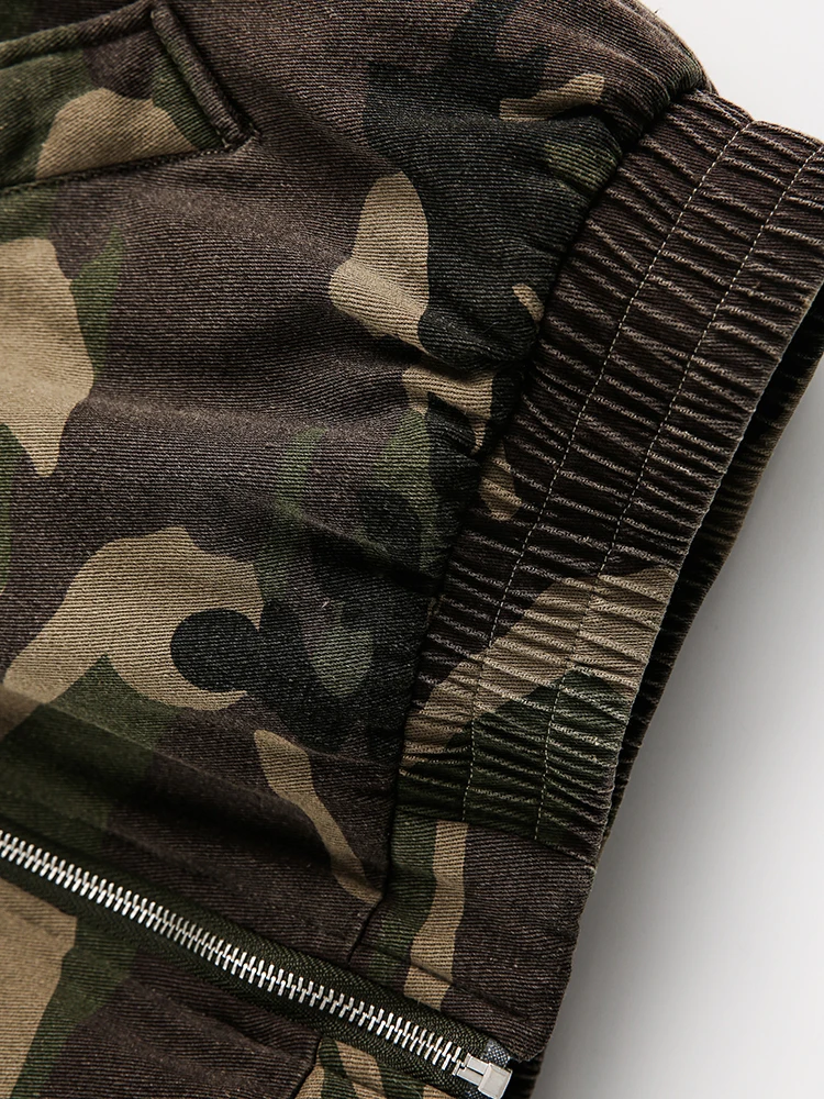 PFNW American Style Men's Padded Jackets Loose Fleece Camouflage Thickened Casual Zipper Hooded Male Coats New Tide 2024 CPG2404