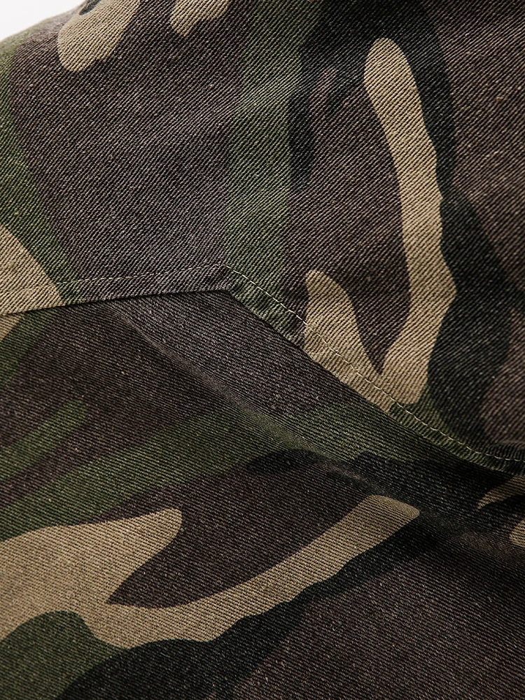 PFNW American Style Men's Padded Jackets Loose Fleece Camouflage Thickened Casual Zipper Hooded Male Coats New Tide 2024 CPG2404