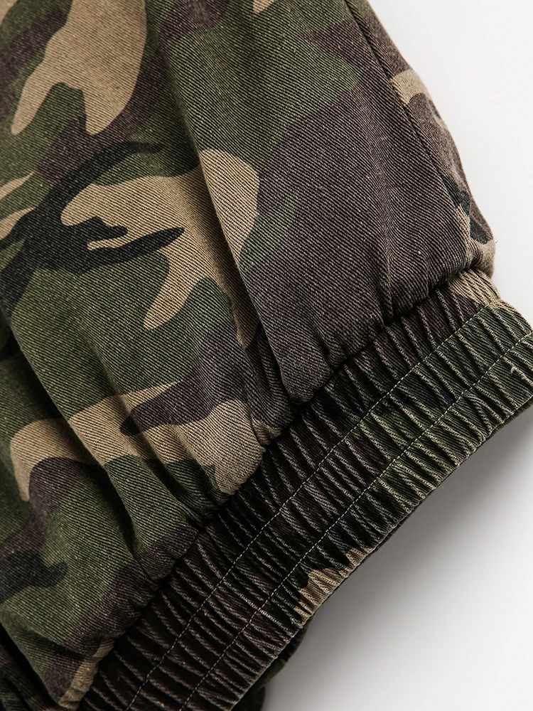 PFNW American Style Men's Padded Jackets Loose Fleece Camouflage Thickened Casual Zipper Hooded Male Coats New Tide 2024 CPG2404