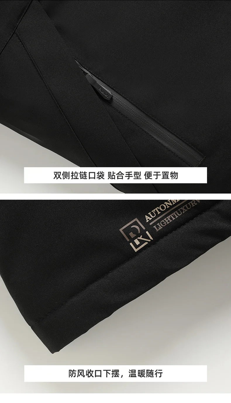 Winter Fashion All-match Men Parkas Outdoor Hooded Windproof Male Clothes Solid Color Thicken Warm Outerwear Casual New Style