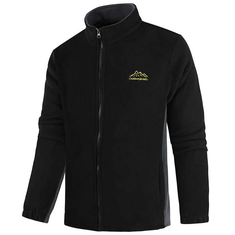Male 3 In 1 Windproof Two Piece Outdoor Jacket Fleece Lined Thick Winter Coat Suitable For Mountaineering Cycling Hiking Travel