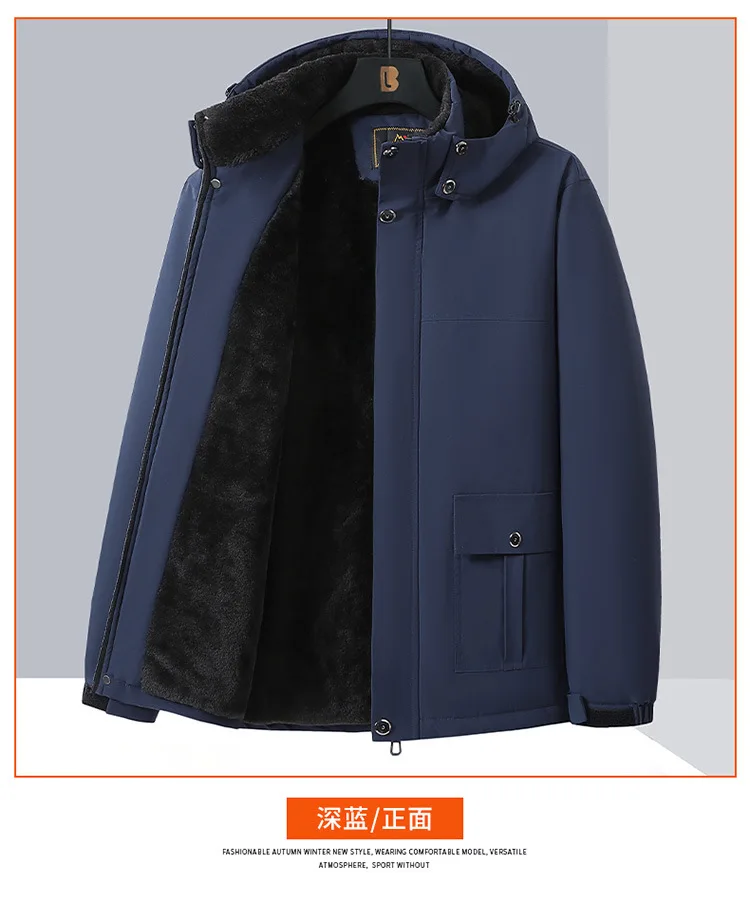 Loose Fit Plus Size Mens New Winter Cotton Coat Fashion Thick Warm Padded Jacket Male Outerwear For Outdoor Cold Season Daily