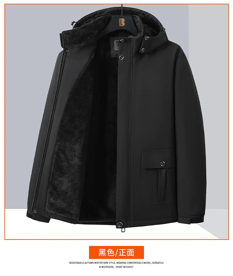 Loose Fit Plus Size Mens New Winter Cotton Coat Fashion Thick Warm Padded Jacket Male Outerwear For Outdoor Cold Season Daily