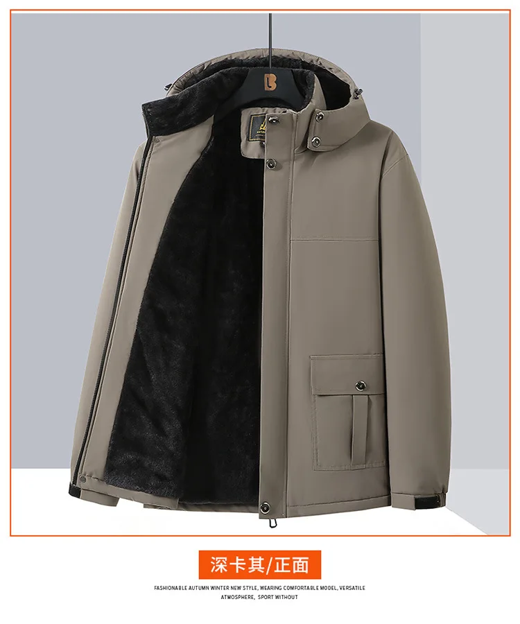 Loose Fit Plus Size Mens New Winter Cotton Coat Fashion Thick Warm Padded Jacket Male Outerwear For Outdoor Cold Season Daily