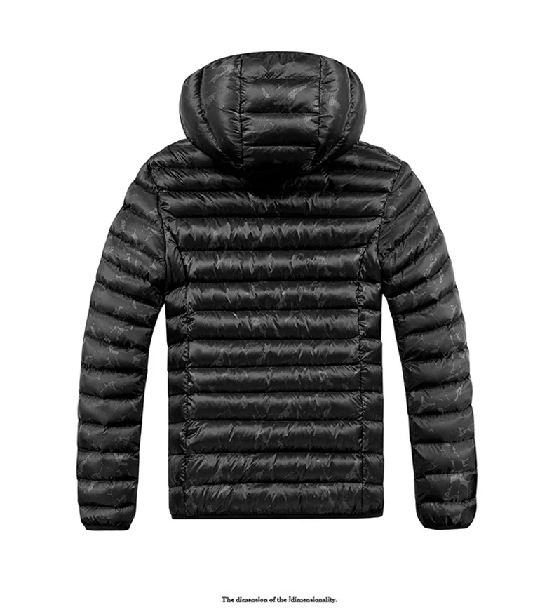 Fashion Trend Hooded Men Parkas Coats Casual Thicken Warm Cotton Jackets Solid Color Comfortable Male Outerwear Winter New Style