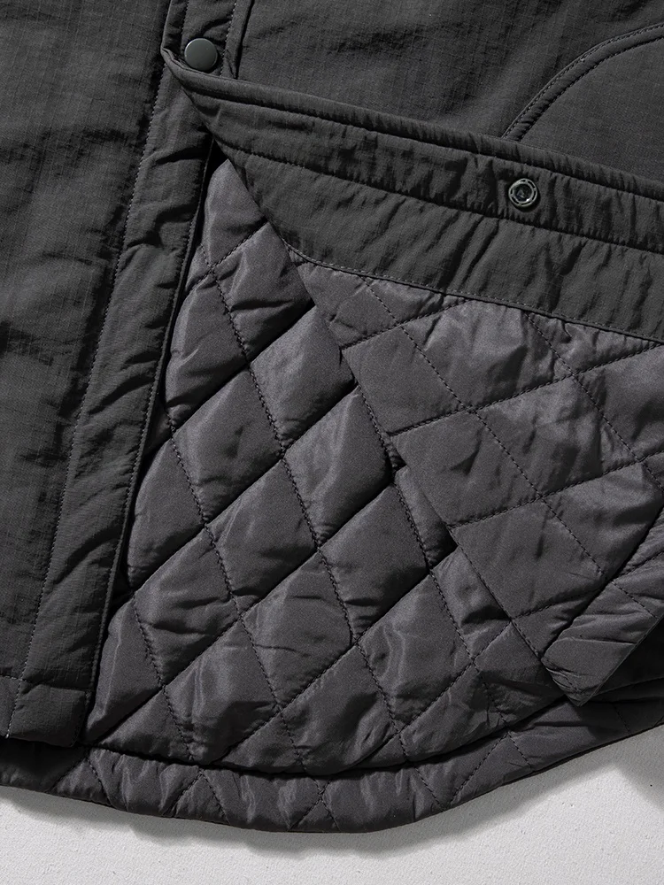 Men's Casual Cotton Jaet Autumn Winter New Sle Stuffed Polyester Fiber Windproof Waterproof Loose Fit Warm Turn-down Collar