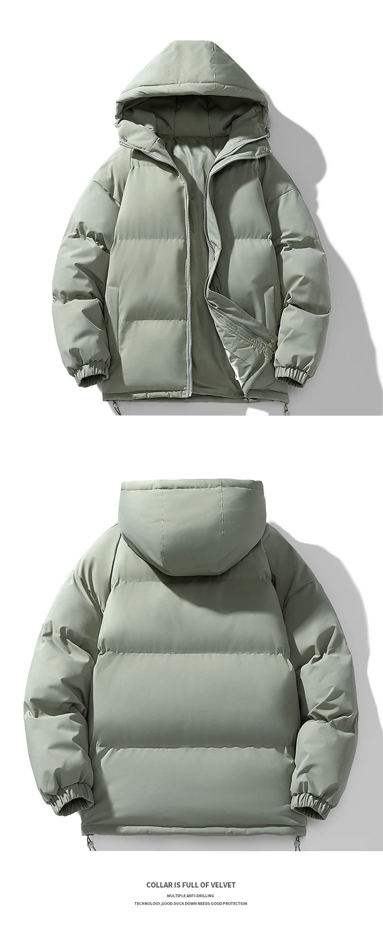 Winter Jacket Mens Streetwear Hip Hop Parka Korean Black Clothes Puffer Jackets Men Hooded Thick Warm Colorful Bubble Coat men