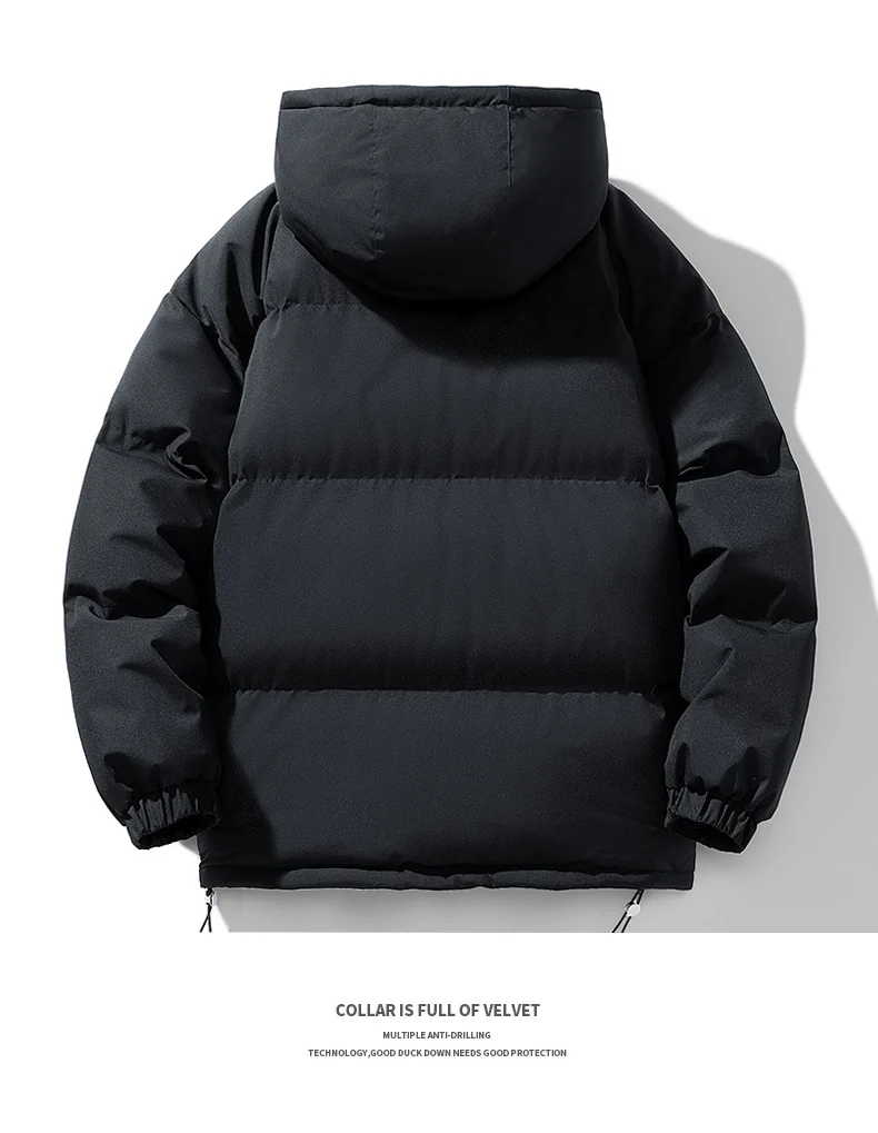 Winter Jacket Mens Streetwear Hip Hop Parka Korean Black Clothes Puffer Jackets Men Hooded Thick Warm Colorful Bubble Coat men