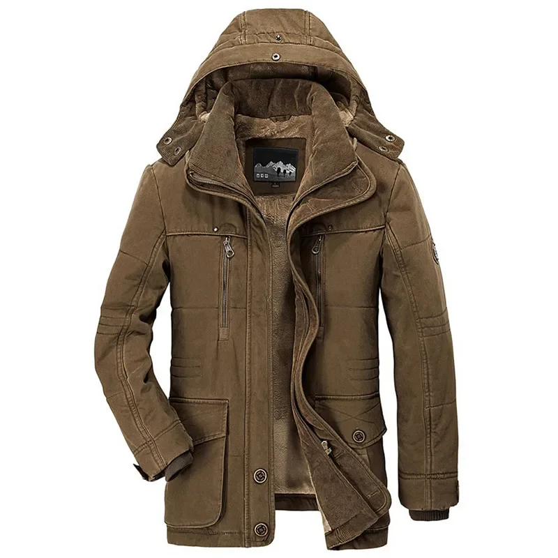 Hooded Casual Tactics Military Parkas Men Fleece Warm Thick Windproof Parkas Jackets Coat Men Autumn Fashion Winter New Coats