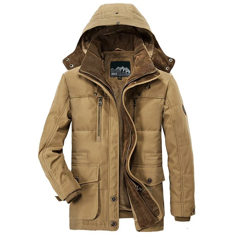 Hooded Casual Tactics Military Parkas Men Fleece Warm Thick Windproof Parkas Jackets Coat Men Autumn Fashion Winter New Coats