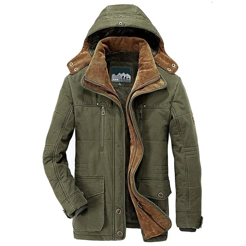 Hooded Casual Tactics Military Parkas Men Fleece Warm Thick Windproof Parkas Jackets Coat Men Autumn Fashion Winter New Coats