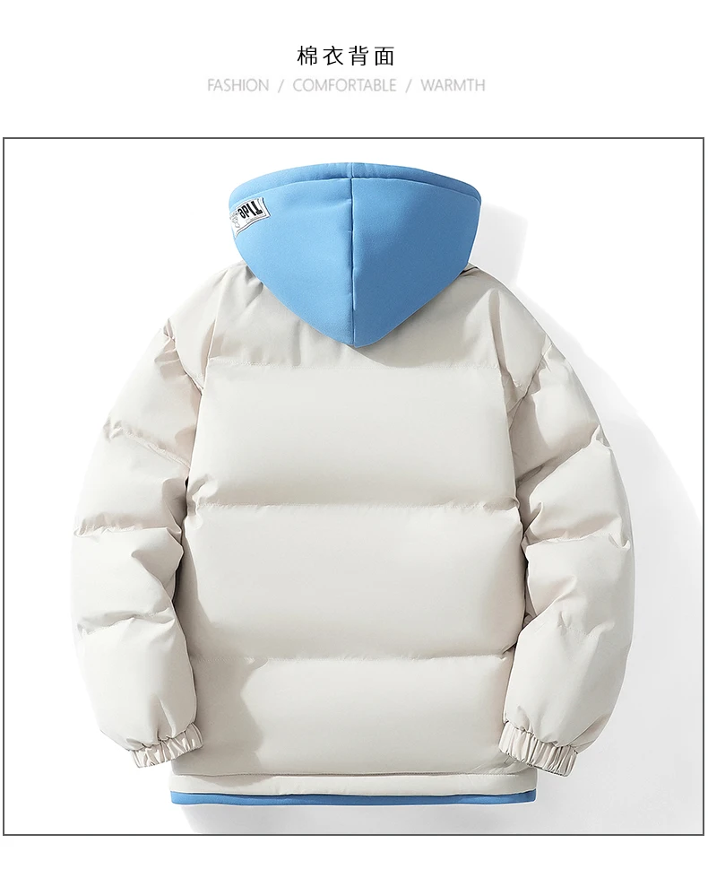 Legible 2026 Winter Jacket Men Casual Loose Thicken Warm Mens Parkas Solid Stand Collar Winter Coat Man