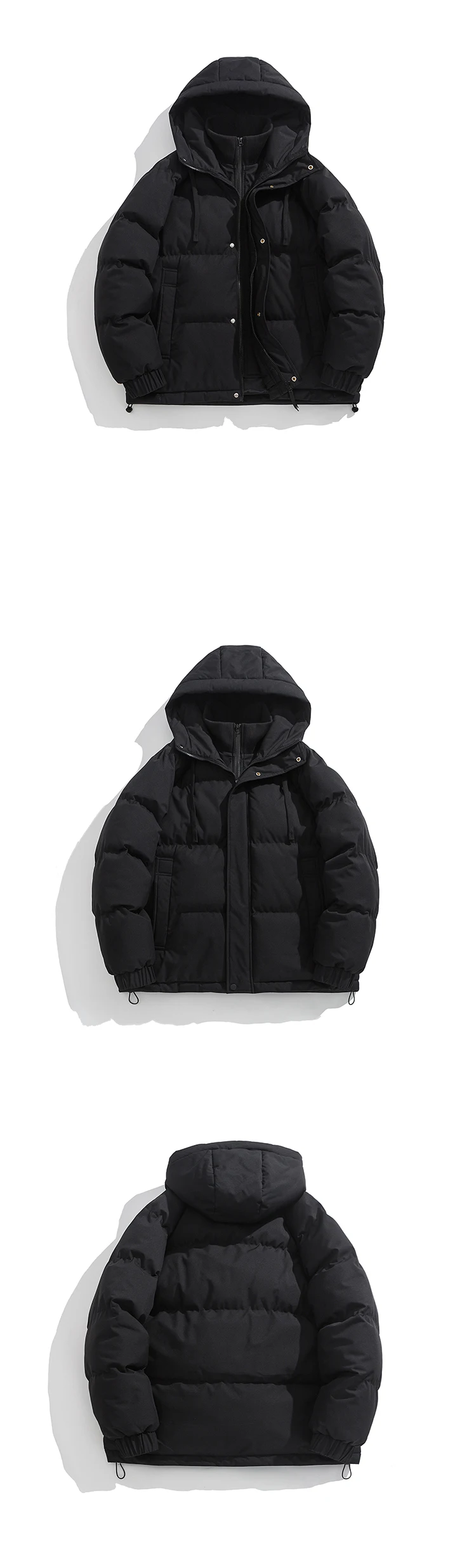 Legible 2026 Winter Jacket Men Casual Loose Thicken Warm Mens Parkas Solid Stand Collar Winter Coat Man