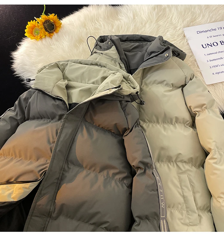 Legible 2026 Winter Jacket Men Casual Loose Thicken Warm Mens Parkas Solid Stand Collar Winter Coat Man