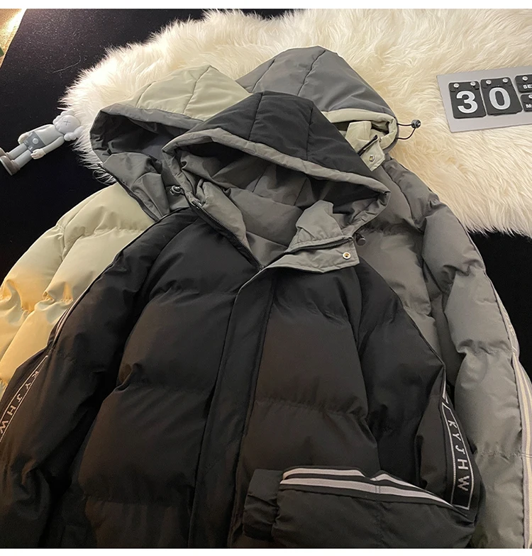 Legible 2026 Winter Jacket Men Casual Loose Thicken Warm Mens Parkas Solid Stand Collar Winter Coat Man