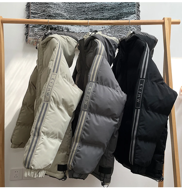 Legible 2026 Winter Jacket Men Casual Loose Thicken Warm Mens Parkas Solid Stand Collar Winter Coat Man