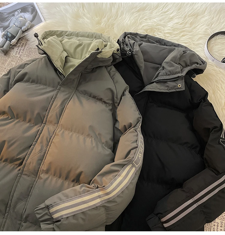 Legible 2026 Winter Jacket Men Casual Loose Thicken Warm Mens Parkas Solid Stand Collar Winter Coat Man