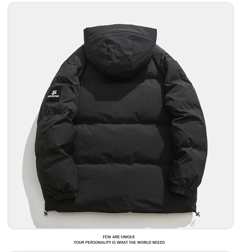 Legible 2026 Winter Jacket Men Casual Loose Thicken Warm Mens Parkas Solid Stand Collar Winter Coat Man