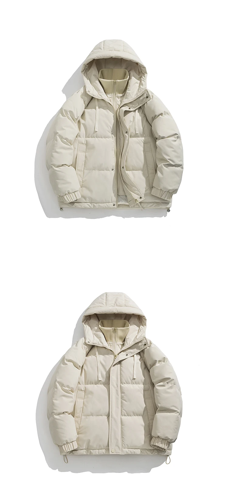 Legible 2026 Winter Jacket Men Casual Loose Thicken Warm Mens Parkas Solid Stand Collar Winter Coat Man