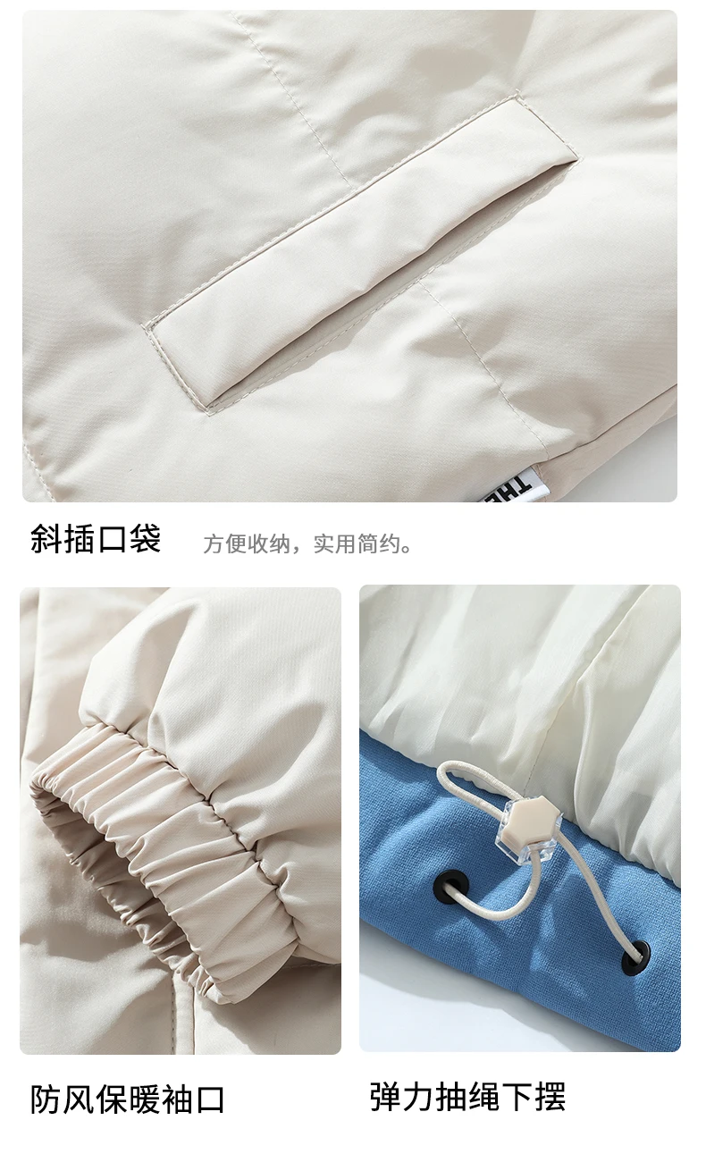 Legible 2026 Winter Jacket Men Casual Loose Thicken Warm Mens Parkas Solid Stand Collar Winter Coat Man