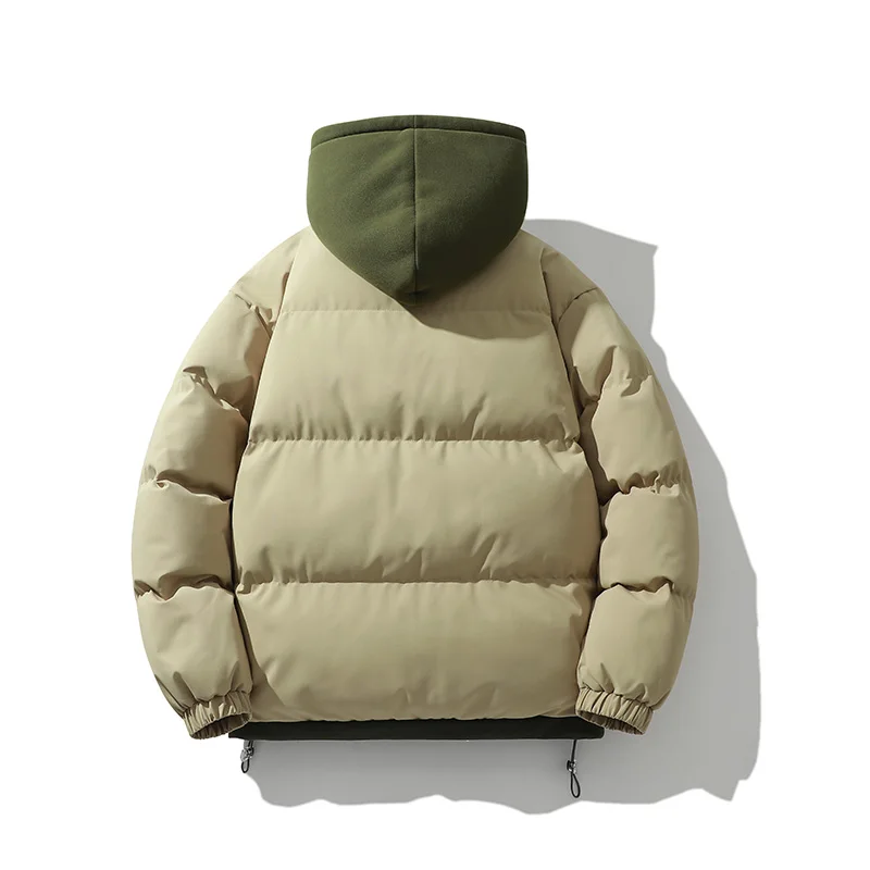 2026 Mens Winter Jacket And Coats Hooded Thicken Windbreaker Coats Fake Two Piece Parkas Outwear