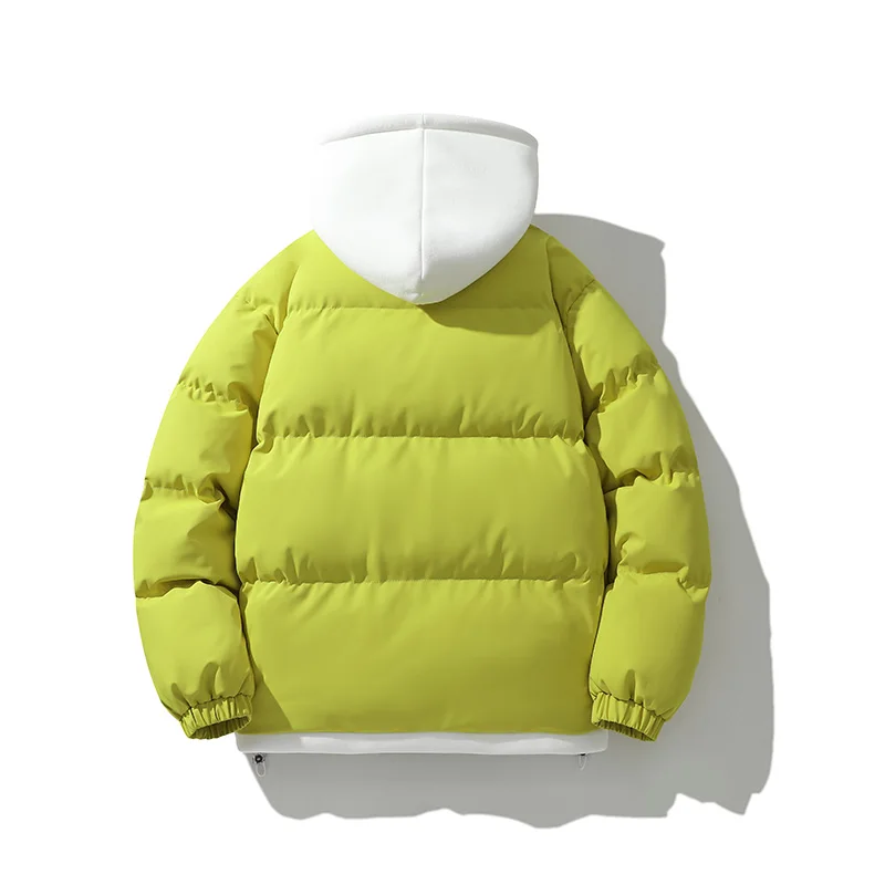 2026 Mens Winter Jacket And Coats Hooded Thicken Windbreaker Coats Fake Two Piece Parkas Outwear