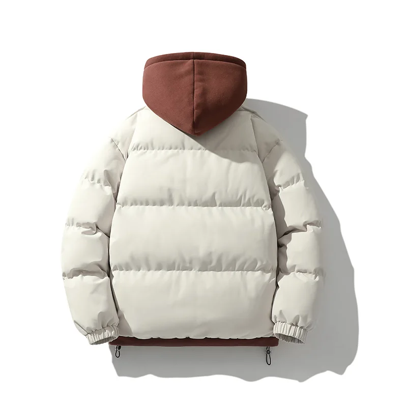 2026 Mens Winter Jacket And Coats Hooded Thicken Windbreaker Coats Fake Two Piece Parkas Outwear