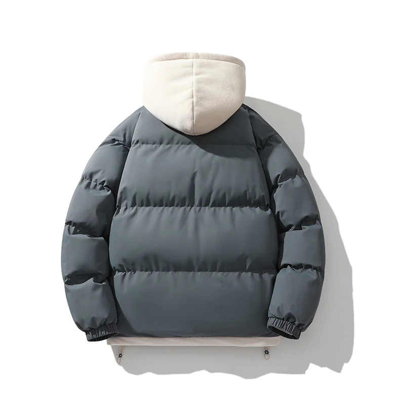 2026 Mens Winter Jacket And Coats Hooded Thicken Windbreaker Coats Fake Two Piece Parkas Outwear