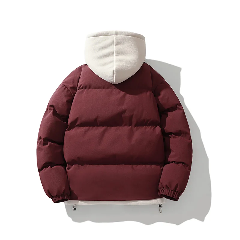 2026 Mens Winter Jacket And Coats Hooded Thicken Windbreaker Coats Fake Two Piece Parkas Outwear