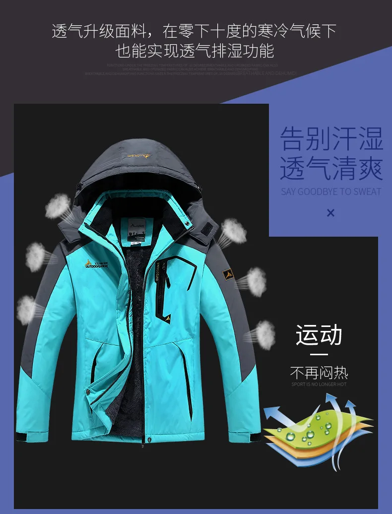Couple Style Casual Parka Men Zipper Pocket Fleece Lined Coat Men Thickened Warm Windproof Parkas Men Loose Zipper Hooded Parkas