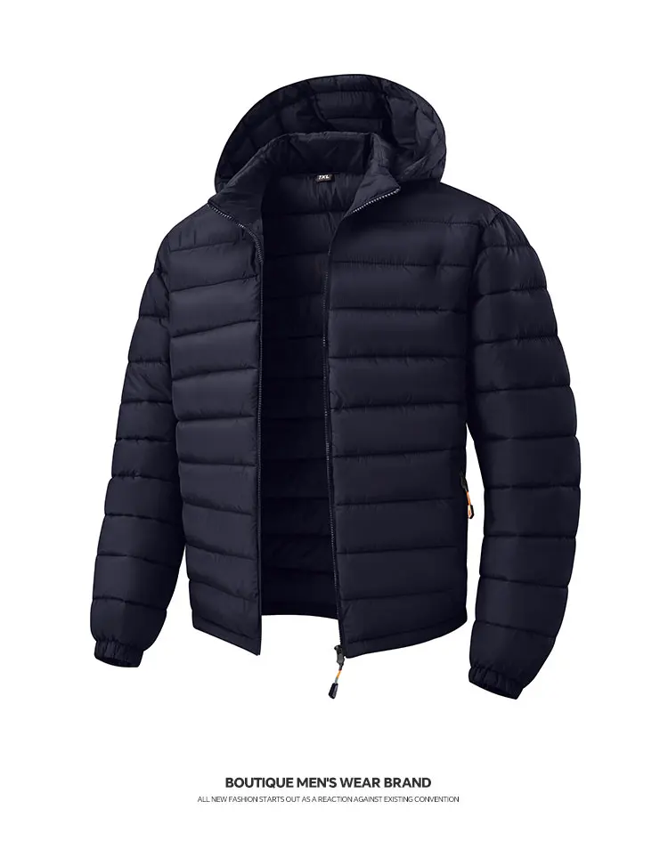 Men New Thickened Parkas Men Detachable Hood Warm Parkas Men Business Casual Garments For Middle-aged Elderly Fathers Parkas