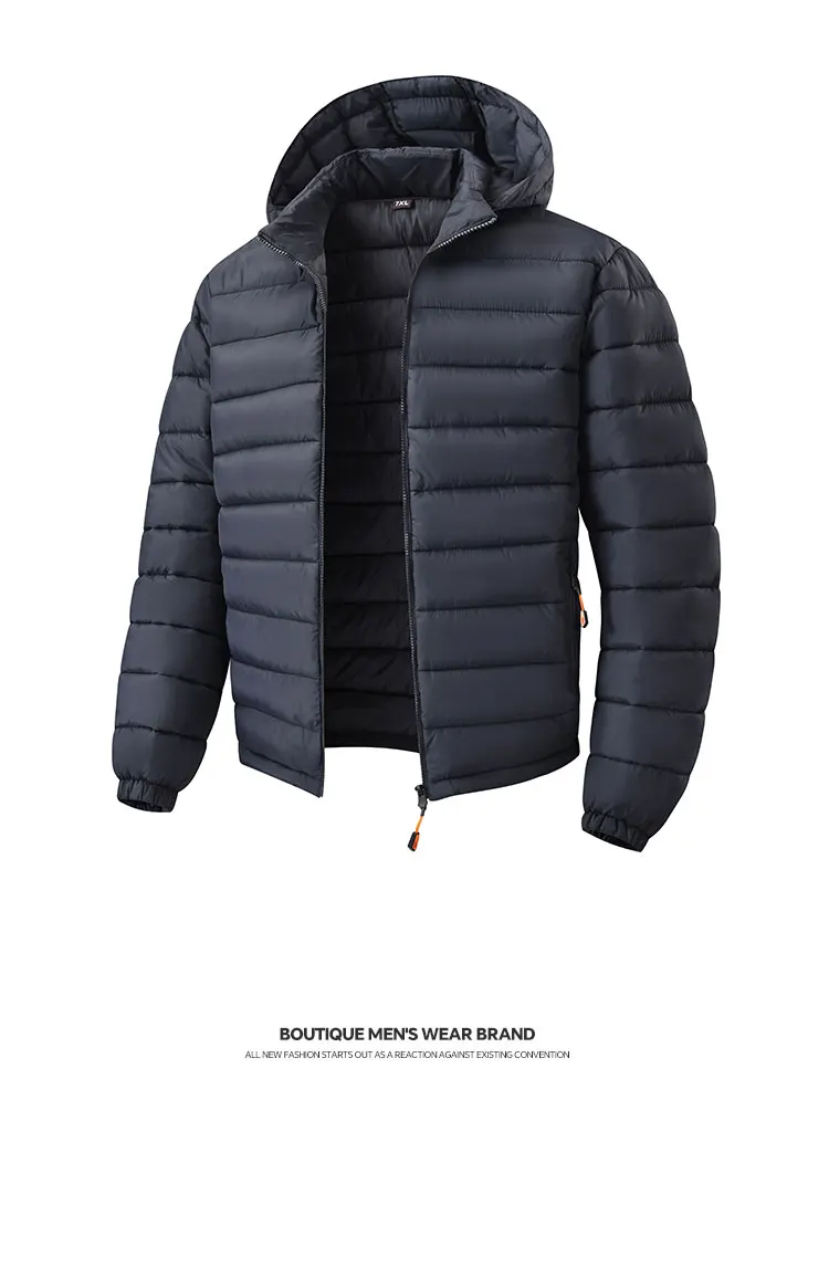 Men New Thickened Parkas Men Detachable Hood Warm Parkas Men Business Casual Garments For Middle-aged Elderly Fathers Parkas
