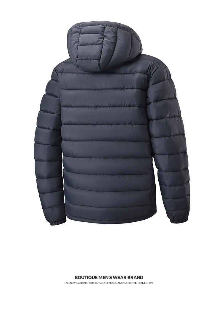 Men New Thickened Parkas Men Detachable Hood Warm Parkas Men Business Casual Garments For Middle-aged Elderly Fathers Parkas