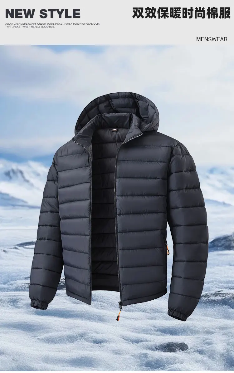 Men New Thickened Parkas Men Detachable Hood Warm Parkas Men Business Casual Garments For Middle-aged Elderly Fathers Parkas