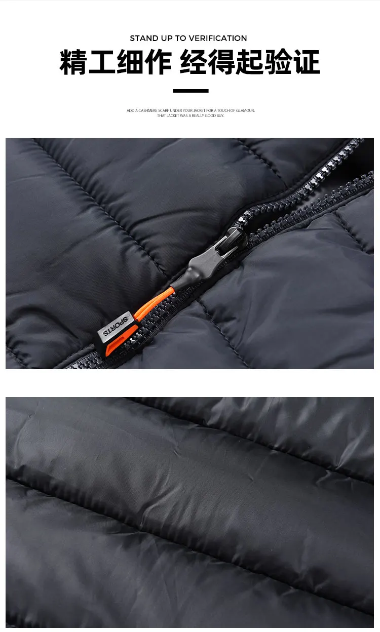 Men New Thickened Parkas Men Detachable Hood Warm Parkas Men Business Casual Garments For Middle-aged Elderly Fathers Parkas