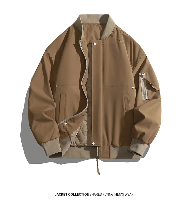 Winter Fashion Casual Cotton Jackets for Men Solid Color Thicken Warm Male Parkas Comfort Baseball Collar Outerwear New Style