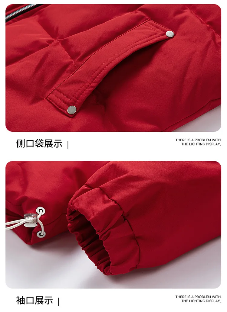 Winter Hooded Quilted Trench Jacket Men's Casual Streetwear Outerwear
