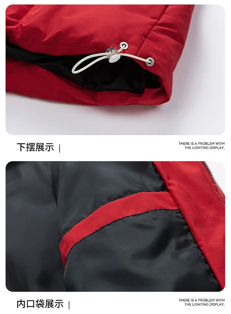 Winter Hooded Quilted Trench Jacket Men's Casual Streetwear Outerwear