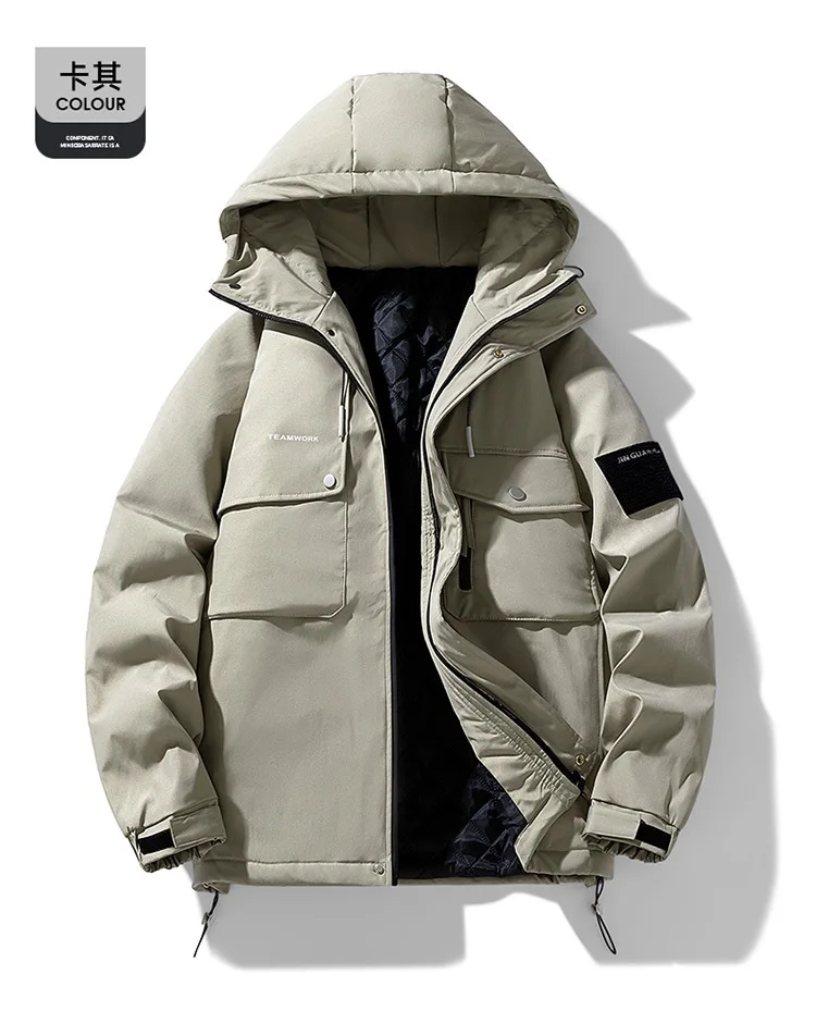 New Men's Winter Cotton-padded Jackets Korean Style Multi-Pockets Hooded Windbreak Jackets Male Warm Casual Parkas Oversized 8XL