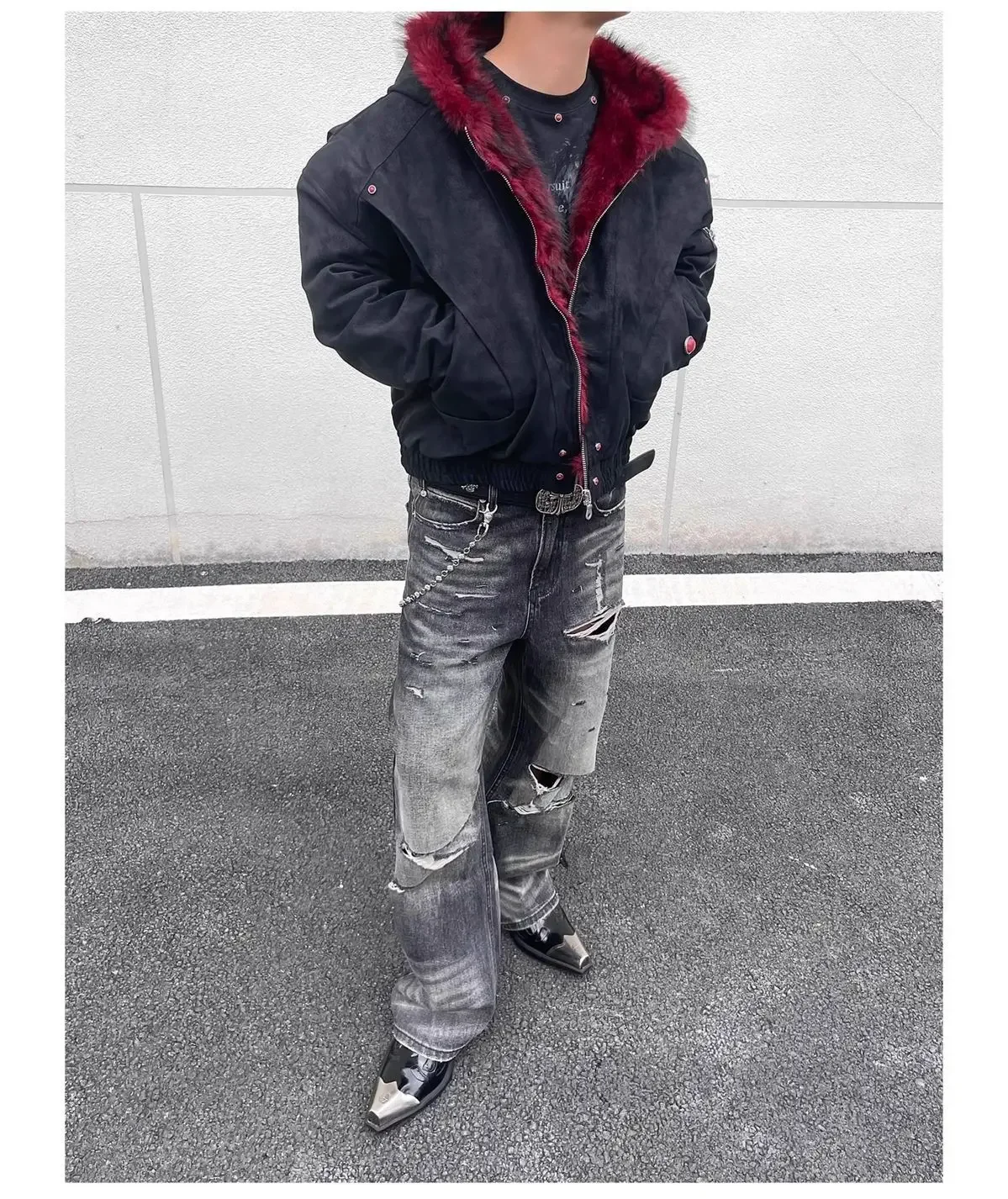American y2k Retro Hooded Jacket  Men Women Cotton PU Leather High-quality Winter Velvet Short Loose Warm Outwear