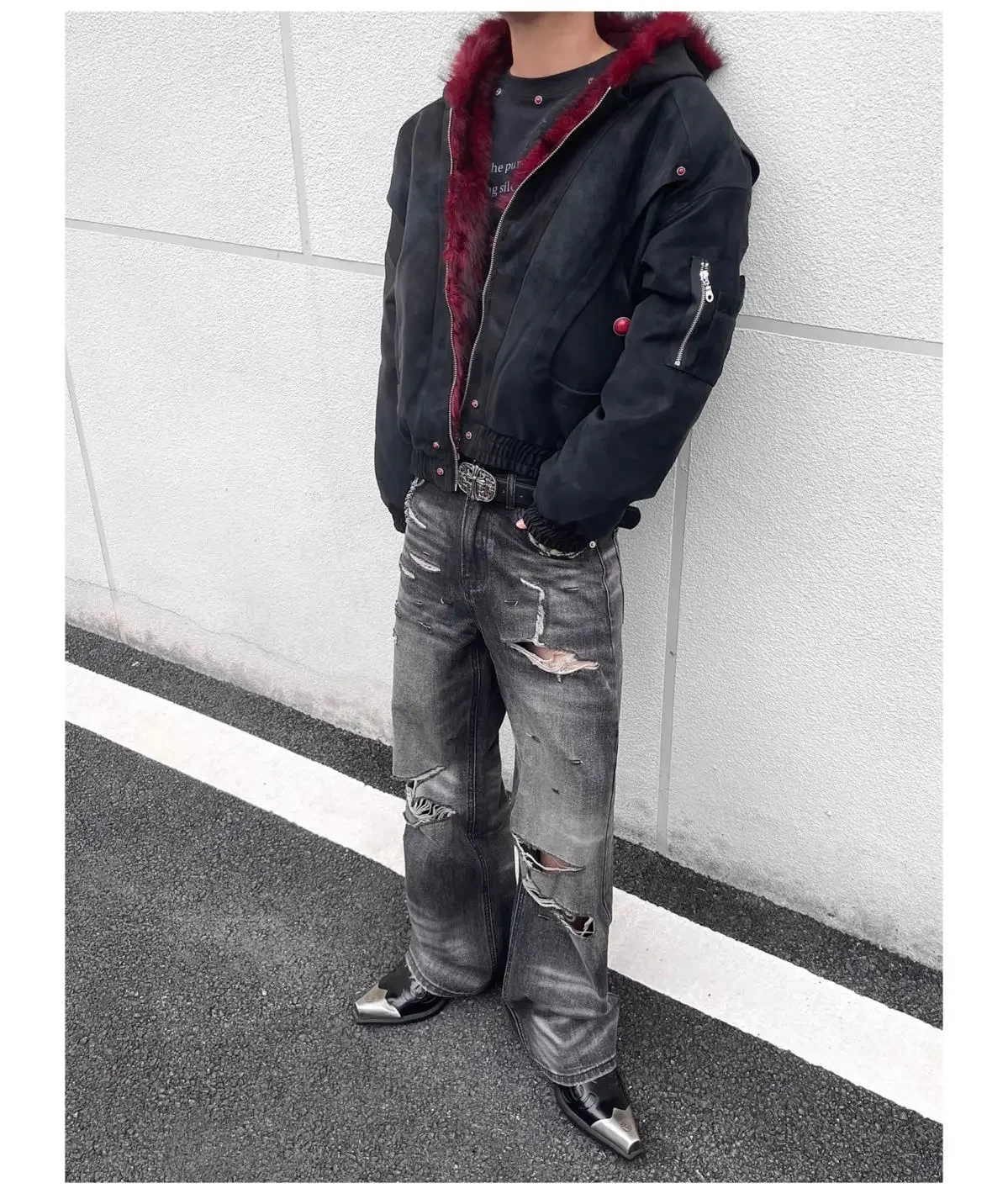 American y2k Retro Hooded Jacket  Men Women Cotton PU Leather High-quality Winter Velvet Short Loose Warm Outwear