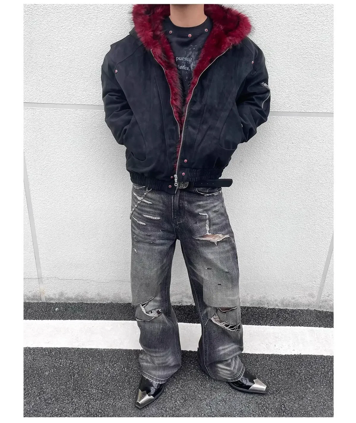 American y2k Retro Hooded Jacket  Men Women Cotton PU Leather High-quality Winter Velvet Short Loose Warm Outwear