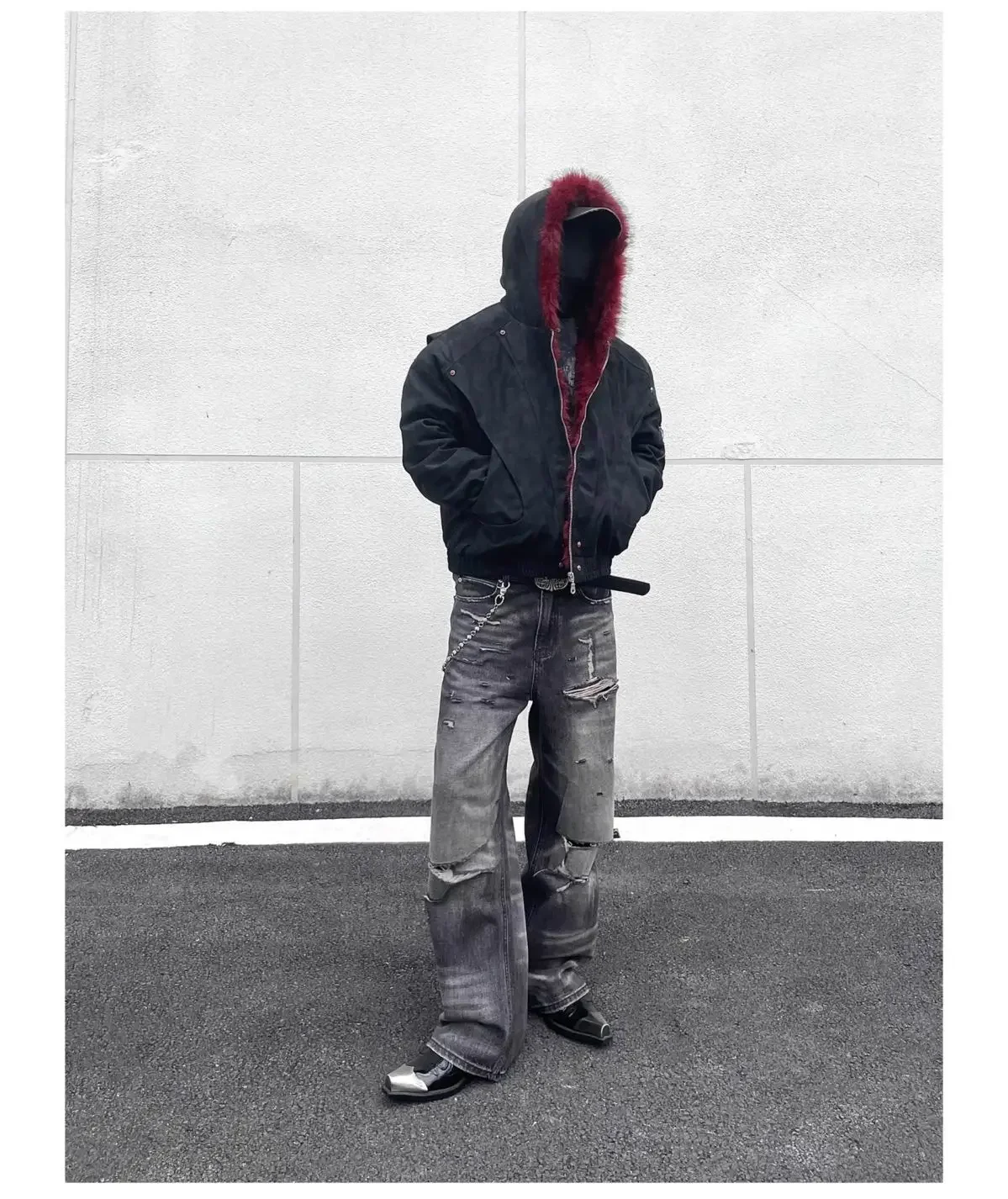 American y2k Retro Hooded Jacket  Men Women Cotton PU Leather High-quality Winter Velvet Short Loose Warm Outwear