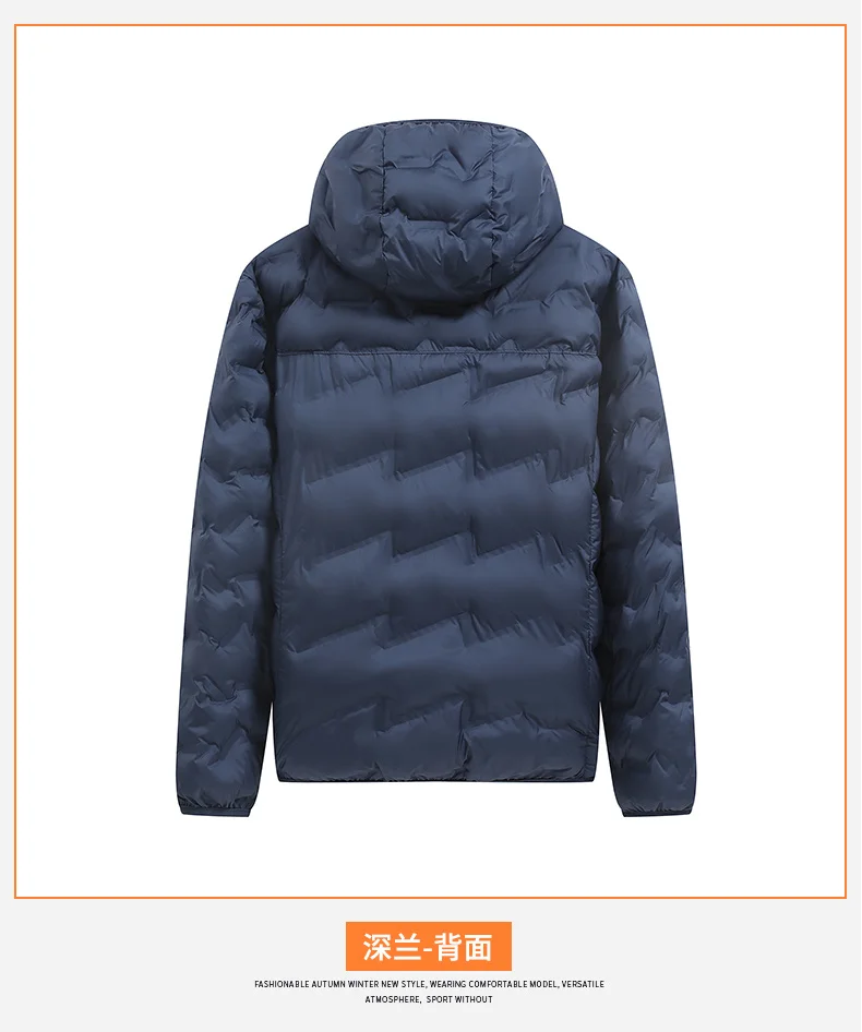 Fashion Lightweight Casual Parkas for Men Winter Hooded Warm Male Clothes Solid Color All-match Cotton Jackets Quality New Style