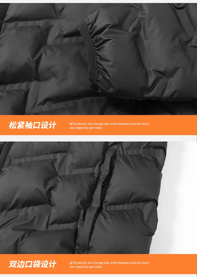 Fashion Lightweight Casual Parkas for Men Winter Hooded Warm Male Clothes Solid Color All-match Cotton Jackets Quality New Style