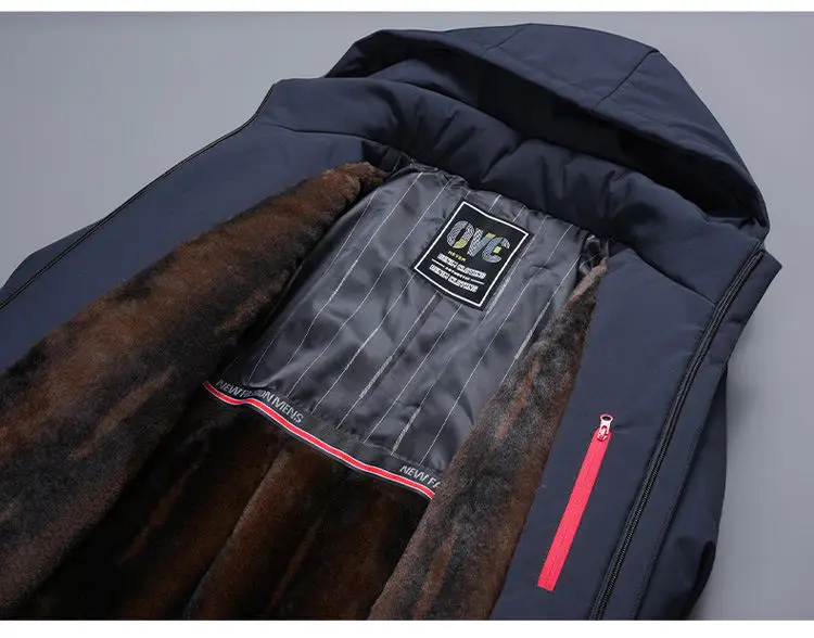 2024 Winter New Fashion Trend Thick Warm Cotton-Padded Jacket Men's Casual Relaxed Comfortable Waterproof Plus-Size Coat L-5XL